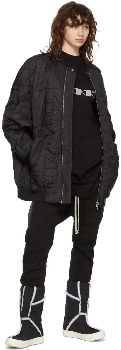 リックオウエンス ダークシャドウ パファー ダウン ブーツ