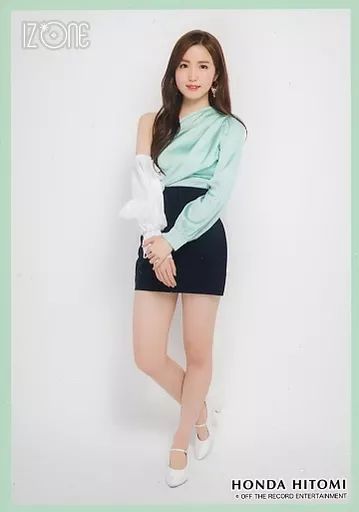 中古】生写真(女性) IZ*ONE/本田仁美/全身・枠ミントグリーン/IZ*ONE