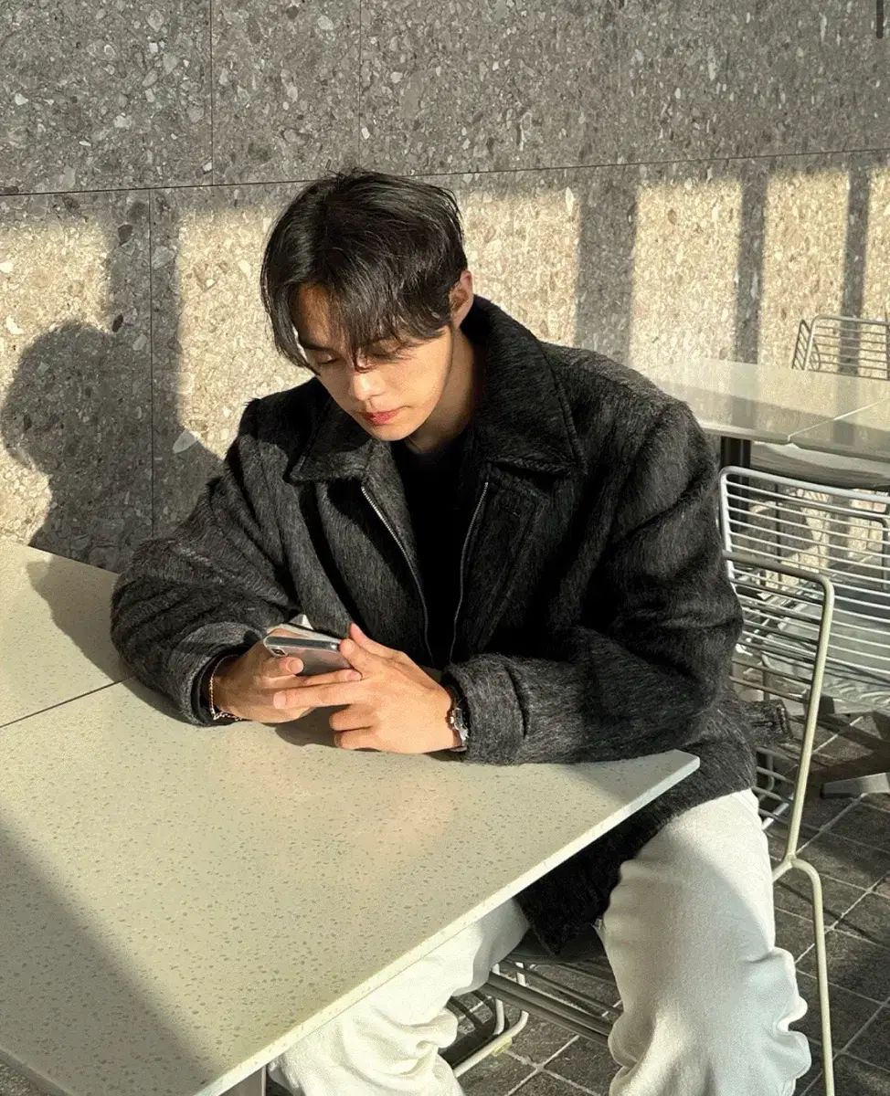 モヘア ウール ハーフ ジャケット サイズ Free!