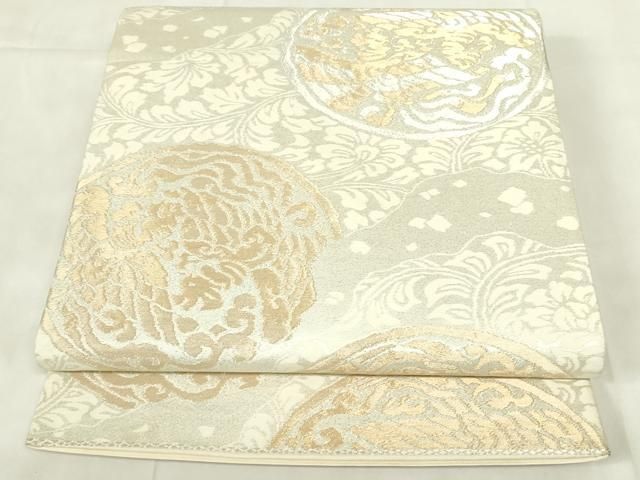 平和屋着物◎西陣 六通柄袋帯 鳳凰丸文 金銀糸 正絹 逸品 DAAZ9500qp