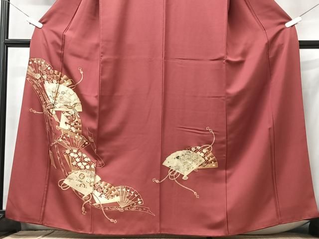 平和屋着物□訪問着 駒刺繍 檜扇鳳凰花文 金彩 正絹 逸品 CABB2998xe