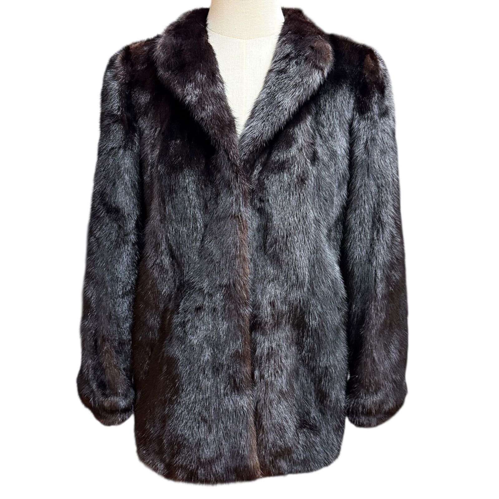 ミンクコート SAFURON 13号 SAFRON ミンクコート ジャケット 黒 13号 毛皮 - メルカリ