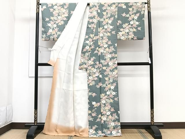 平和屋着物□上質な小紋 舞花文 暈し染め 正絹 逸品 CABB2659xi - メルカリ