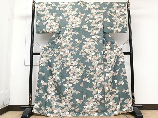 平和屋着物□上質な小紋 舞花文 暈し染め 正絹 逸品 CABB2659xi - メルカリ