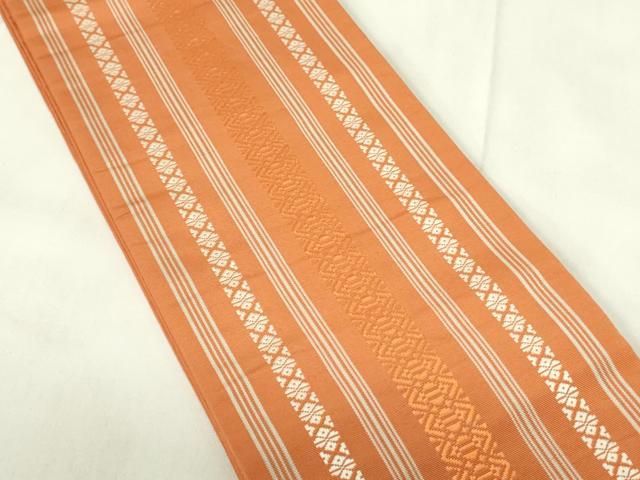 平和屋着物◎本場筑前博多織 半幅帯 献上 証紙付き 正絹 逸品