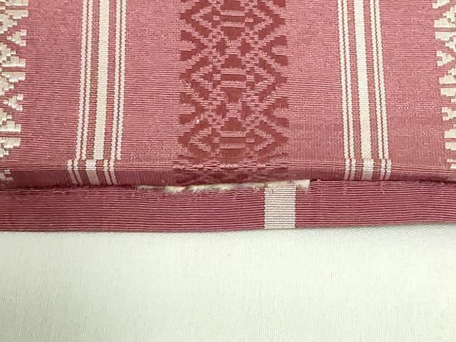 平和屋着物◎本場筑前博多織 両面 半幅帯 献上 正絹 逸品 DABA5563qp