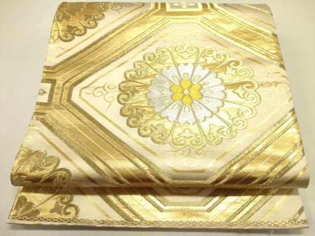 平和屋着物◎六通柄袋帯 蜀江花文 金銀糸 正絹 逸品 DABA6435op - メルカリ