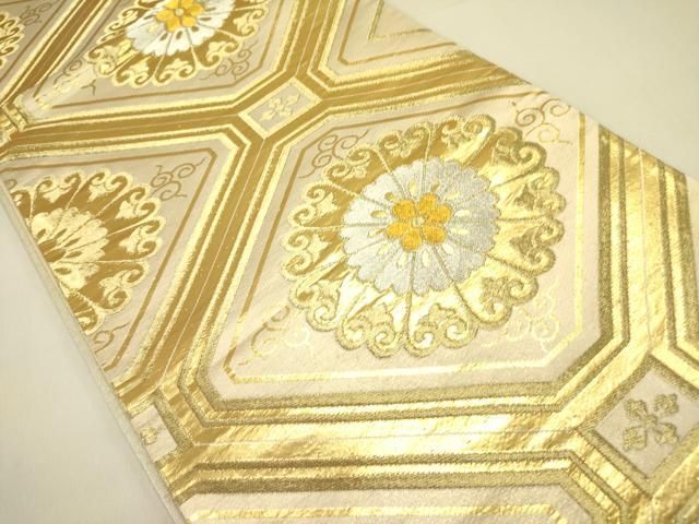 平和屋着物◎六通柄袋帯 蜀江花文 金銀糸 正絹 逸品 DABA6435op - メルカリ