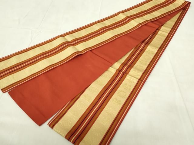 平和屋着物◎本場筑前博多織 半幅帯 花間道 正絹 逸品 DABA5580qp