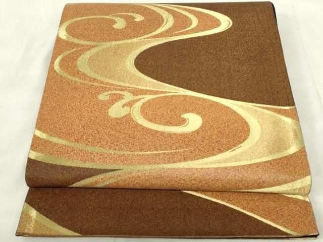 平和屋着物◎六通柄袋帯 流水文 金糸 正絹 逸品 DABA5590qp - メルカリ