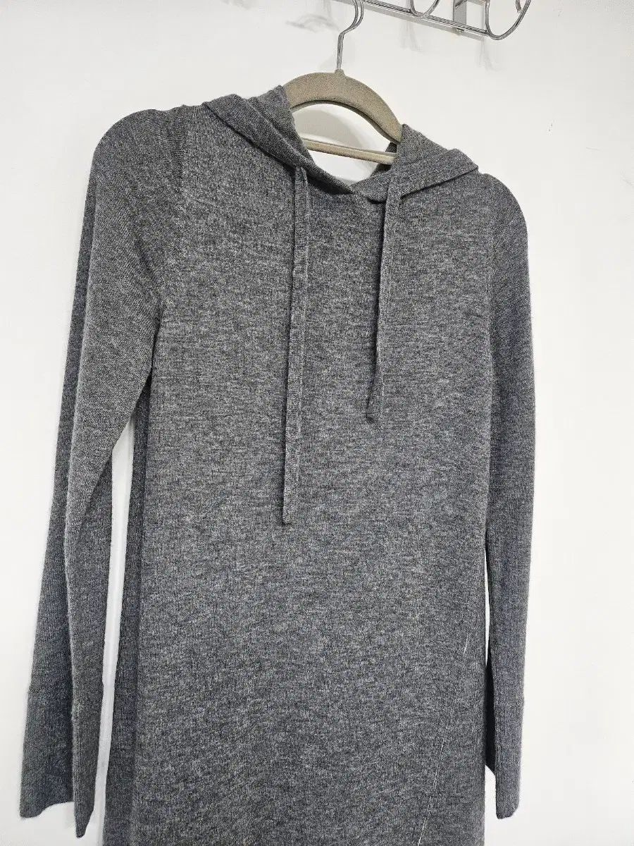  TIME カシミア フード ロング ONE PIECE グレー 長袖 七分袖 その他
