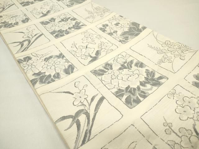 平和屋着物◎六通柄袋帯 色紙花文 正絹 逸品 DAAZ1898xg - メルカリ