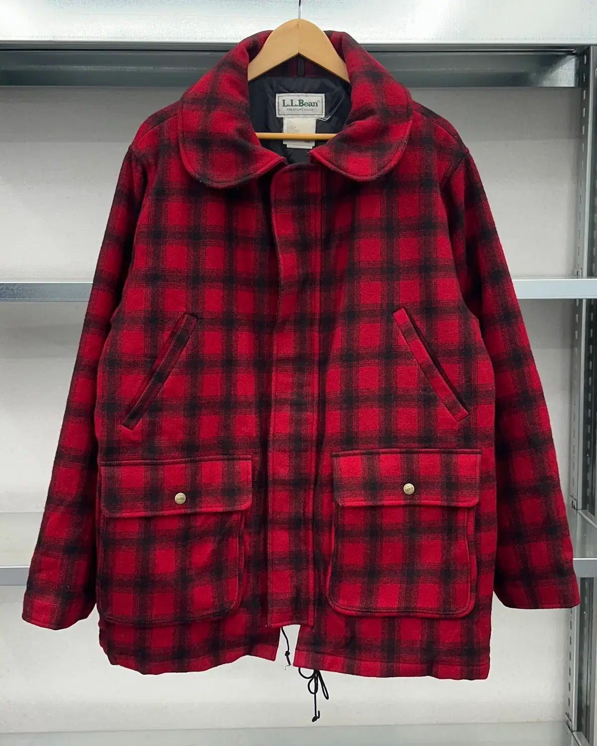 2 XLオーバ 80 S L BEAN USA ウール ジャケット M 1491