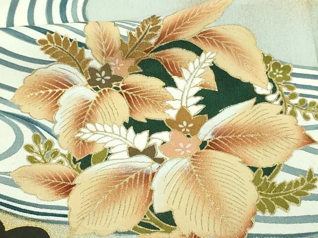 平和屋着物□豪華黒留袖 刺繍 鳳凰花文 金彩 正絹 逸品 DAAZ9855sf