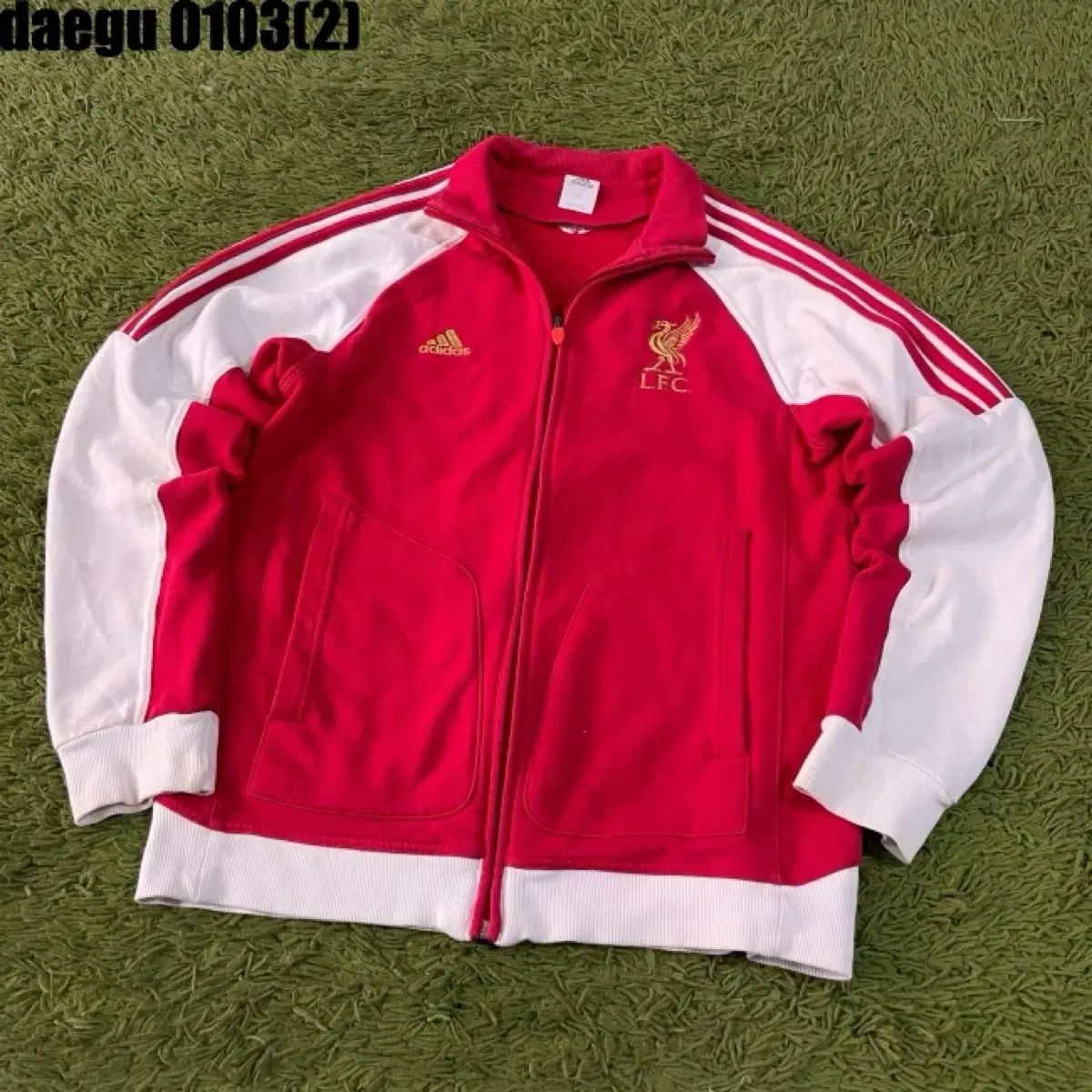 アディダス リヴァプール トラックジャージ レッド 白 L