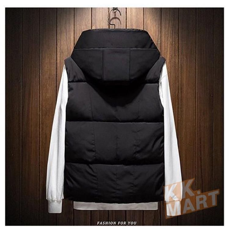 ダウンベスト メンズ ライト 保温 防風 フード付き 軽量 カップル 中綿