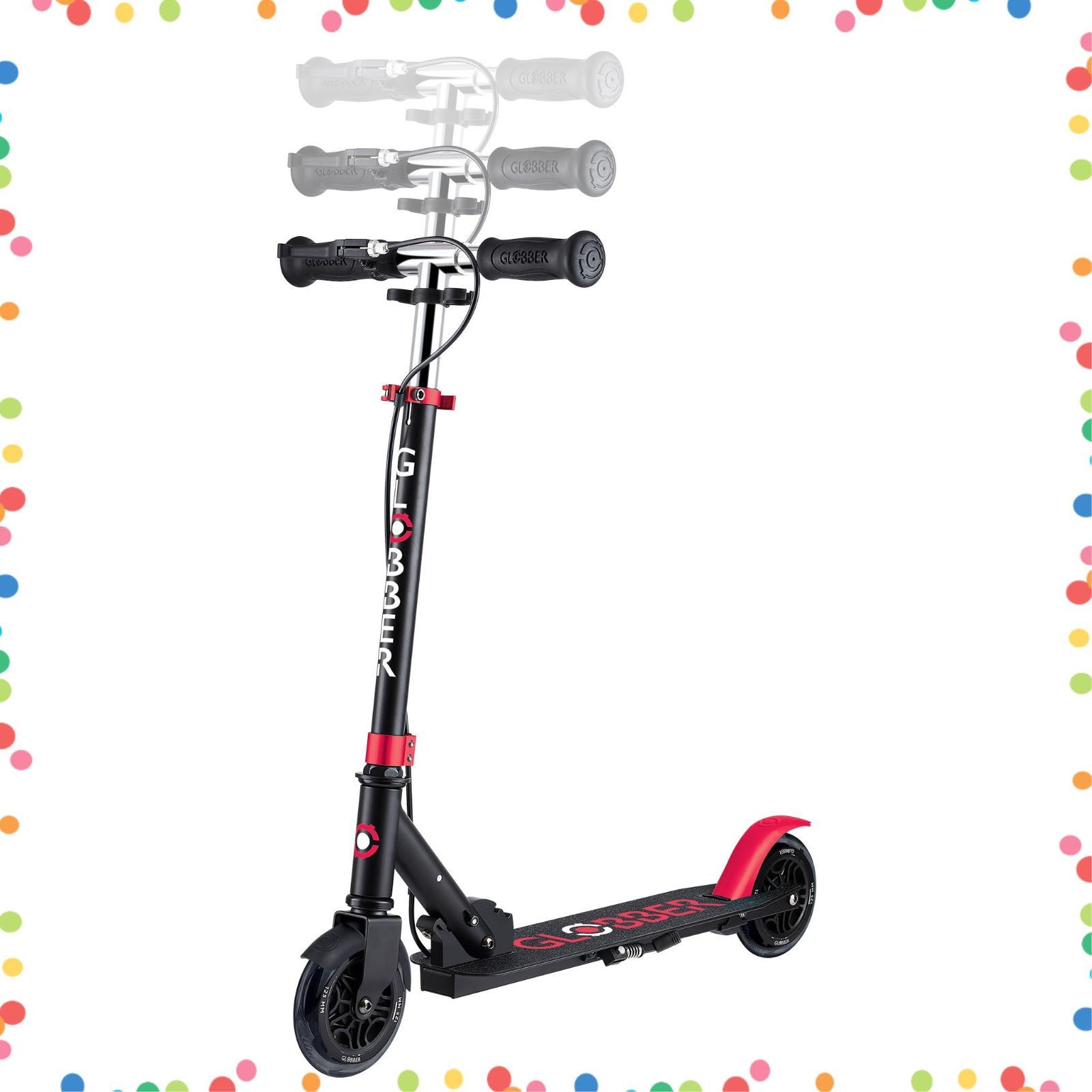 50 kgまで 外遊び 子供 キッズ コンパクト 折りたたみ スクーター キックボード キックスクーター 3歳から レッド ジュニア ブラック フローエレメント グロッバー GLOBBER