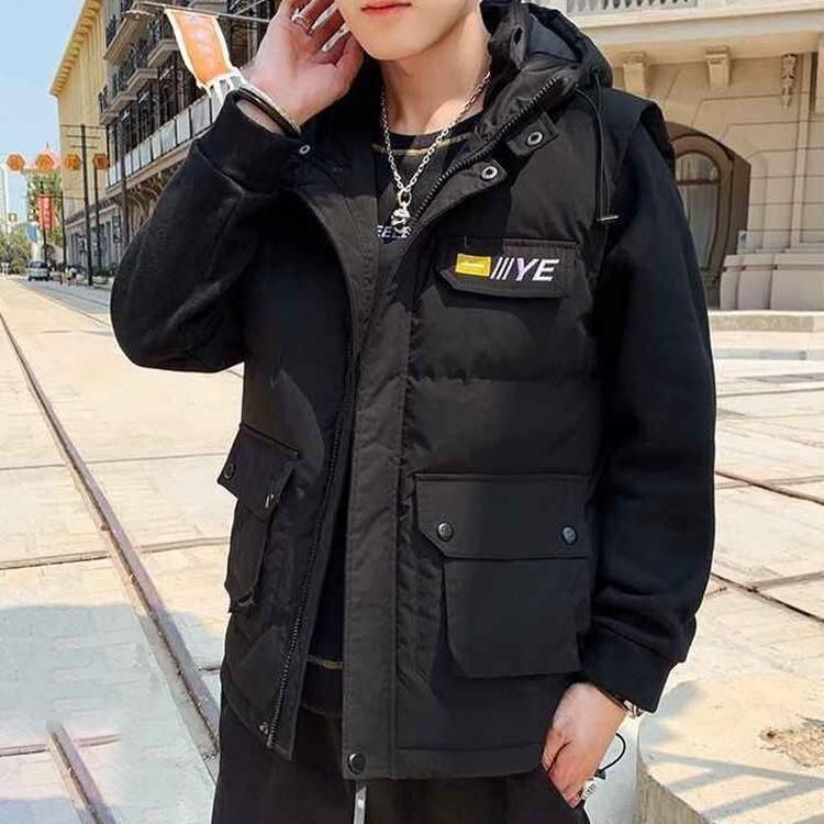 ダウンベスト メンズ ライト 軽量 中綿ベスト フード付き ジレベスト