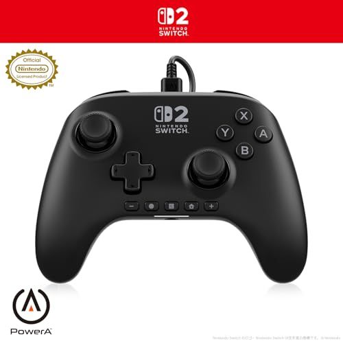 任天堂ライセンス商品 PowerA パワーエー アドバンテージ 有線コントローラー for Nintendo Switch 2 ? ブラック 01 彡 d 504 e 030