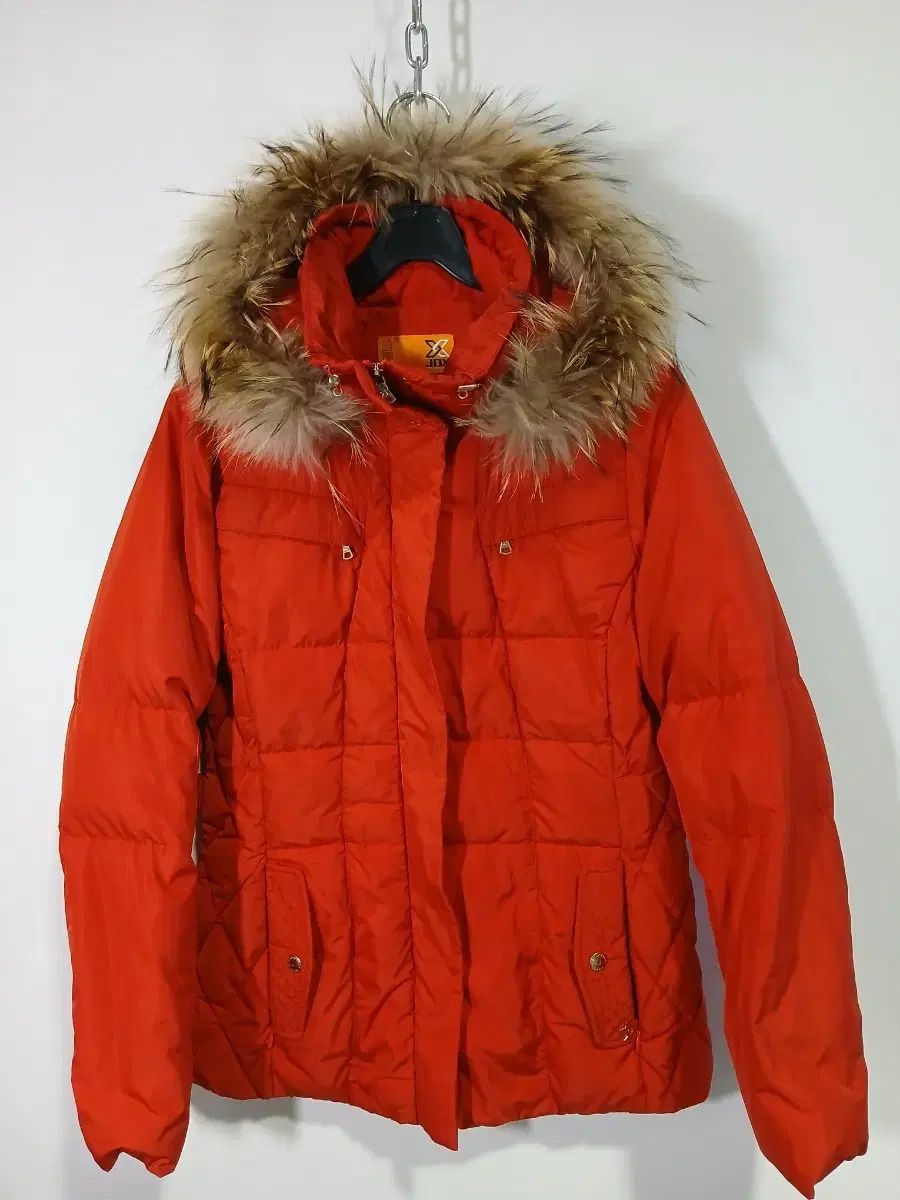 オレンジ ファー ジャケット JDX オレンジ色 フード ファー ダウン アウター 95 - メルカリ