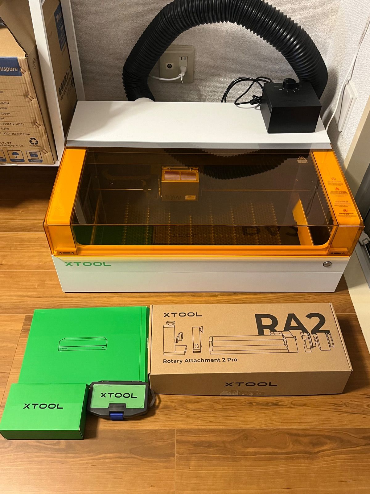 xTool S 1 10 W レーザー加工機 フルセット RA 2 Pro付