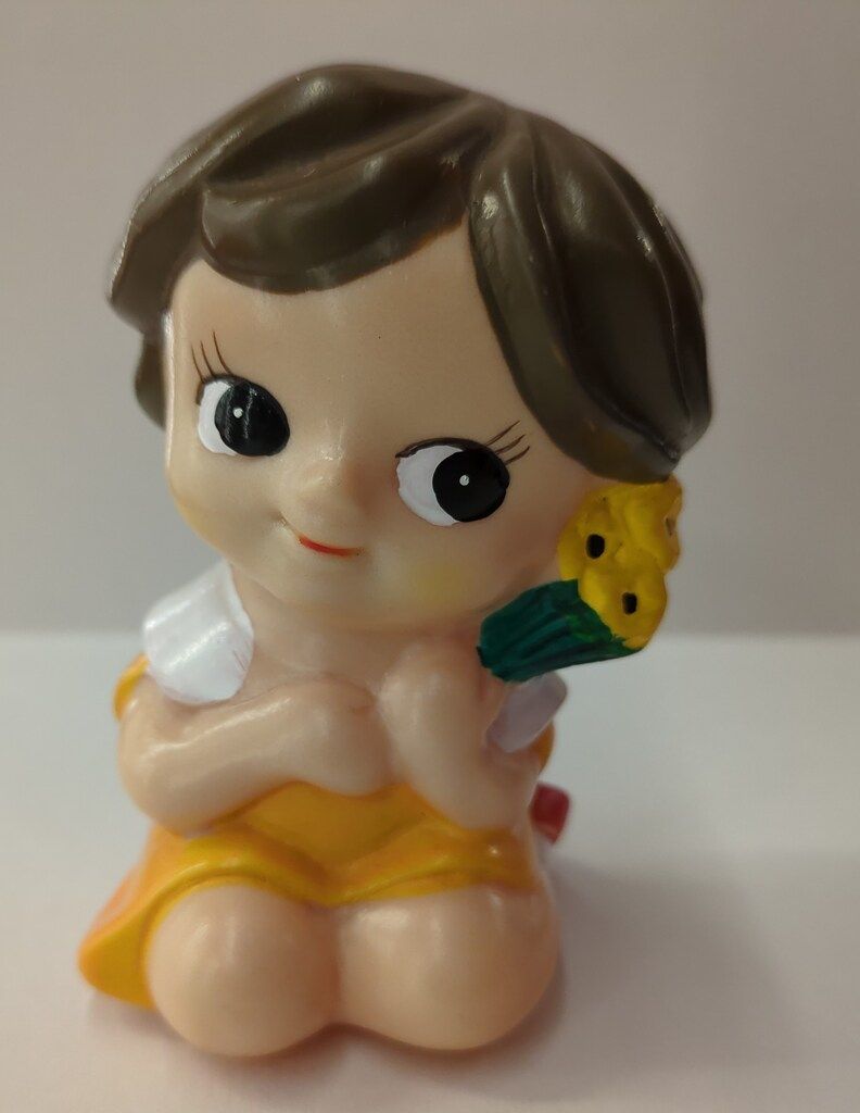 高知相互銀行 貯金箱 すみれちゃん オレンジ 95 mm