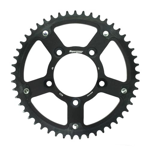スーパースプロックス Supersprox ドリブン スプロケット リア ステルス STEALTH アルミ スチール 49 T ブラック RST 823 BLK SV 650 X 16 19 GSX 250 R 17 18 ACROSS 91 9