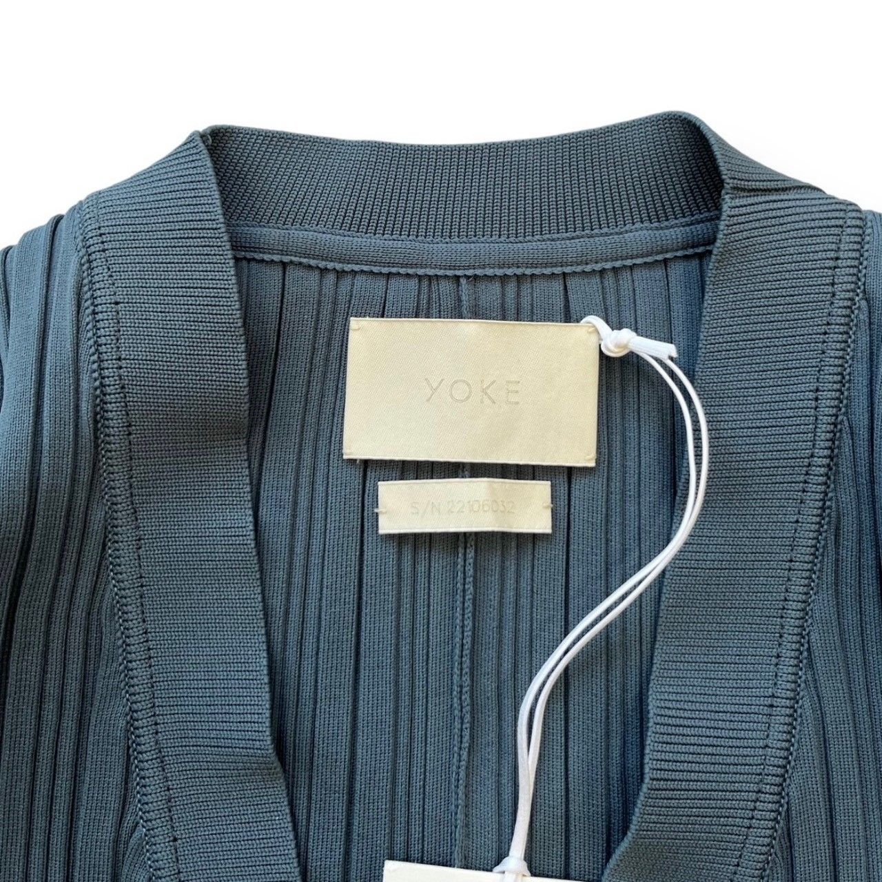 参考上代50600円 未使用 YOKE 22SS Pleated Knit Cardigan プリーツ