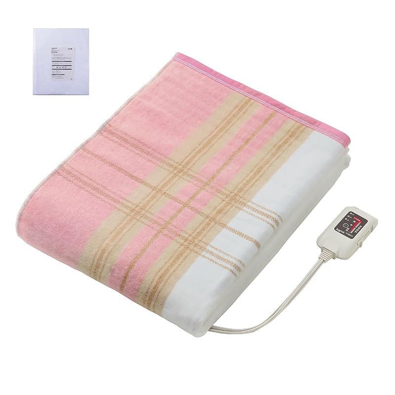 Sugibo スギボー 洗える 電気毛布 大きめサイズ 毛玉防止 毛布カバー付き 掛敷兼用ワイドタイプ 190 140 切り忘れ防止タイマー付き 日本製 P ピンク 0