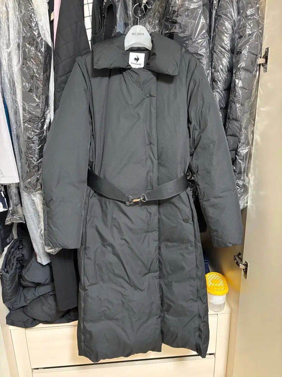 ルコックスポルティフ ゴルフ ロングダウン ベルト付き アウター S