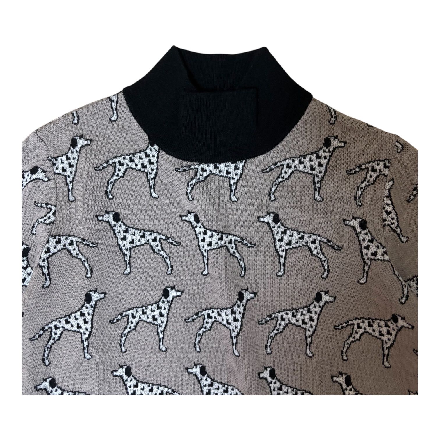 ダルメシアン★ ZK38 DAMA collection ダルメシアン柄 ニット セーター グレー