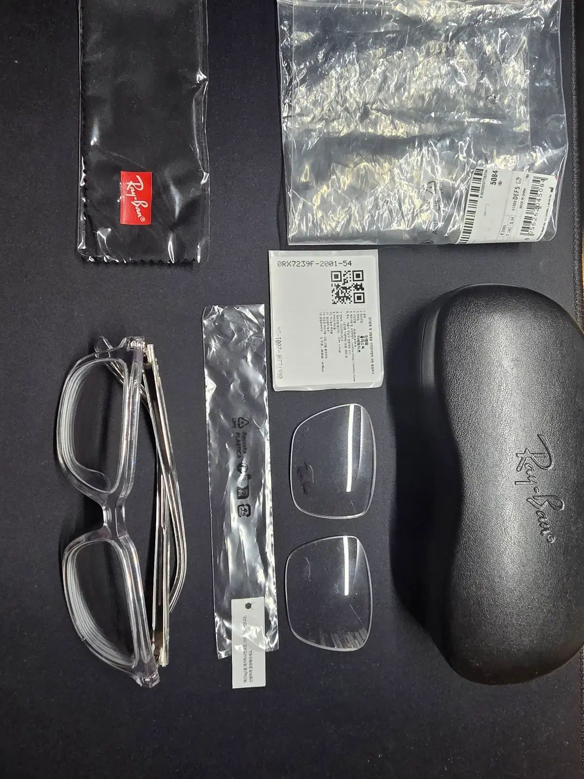 レイバン メガネ Alain RB 7239 F 2001 ユニセックス ブランドメガネフレーム クリア