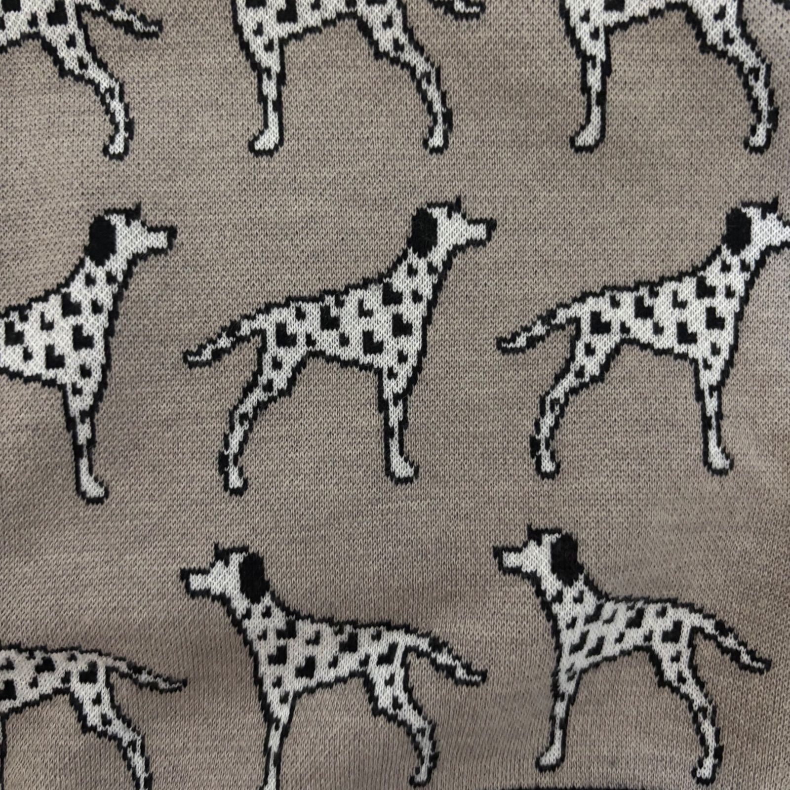 ZK38 DAMA collection ダルメシアン柄 ニット セーター グレー