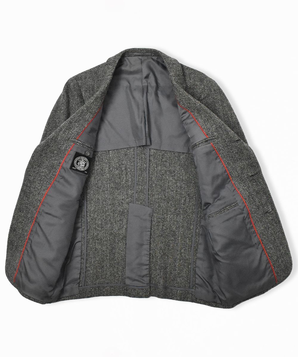 J.PRESS ヘリンボーン ウール シングルブレザー テーラードジャケット