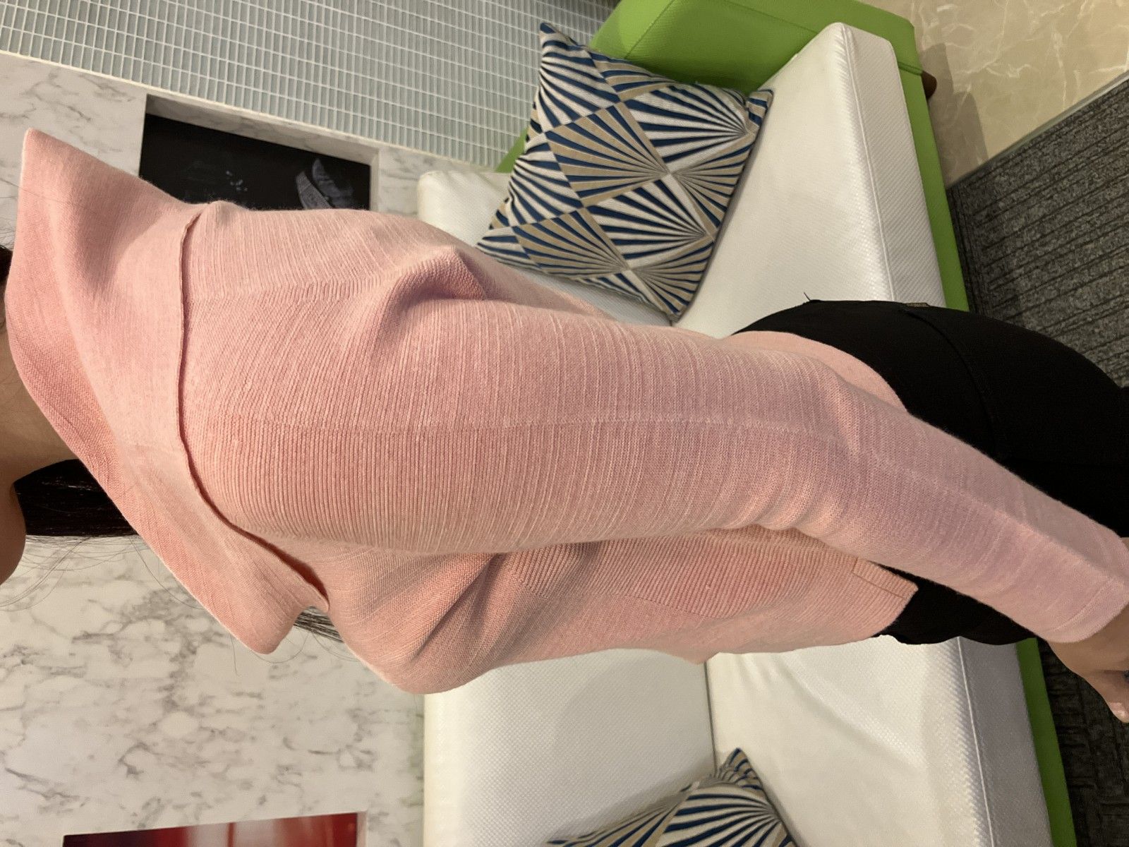 ISSEY MIYAKE HAAT タートルネック ニット トップス サーモンピンク 日本製 サイズ2 ISSEY MIYAKE HAAT タートルネック ニット トップス サーモンピンク