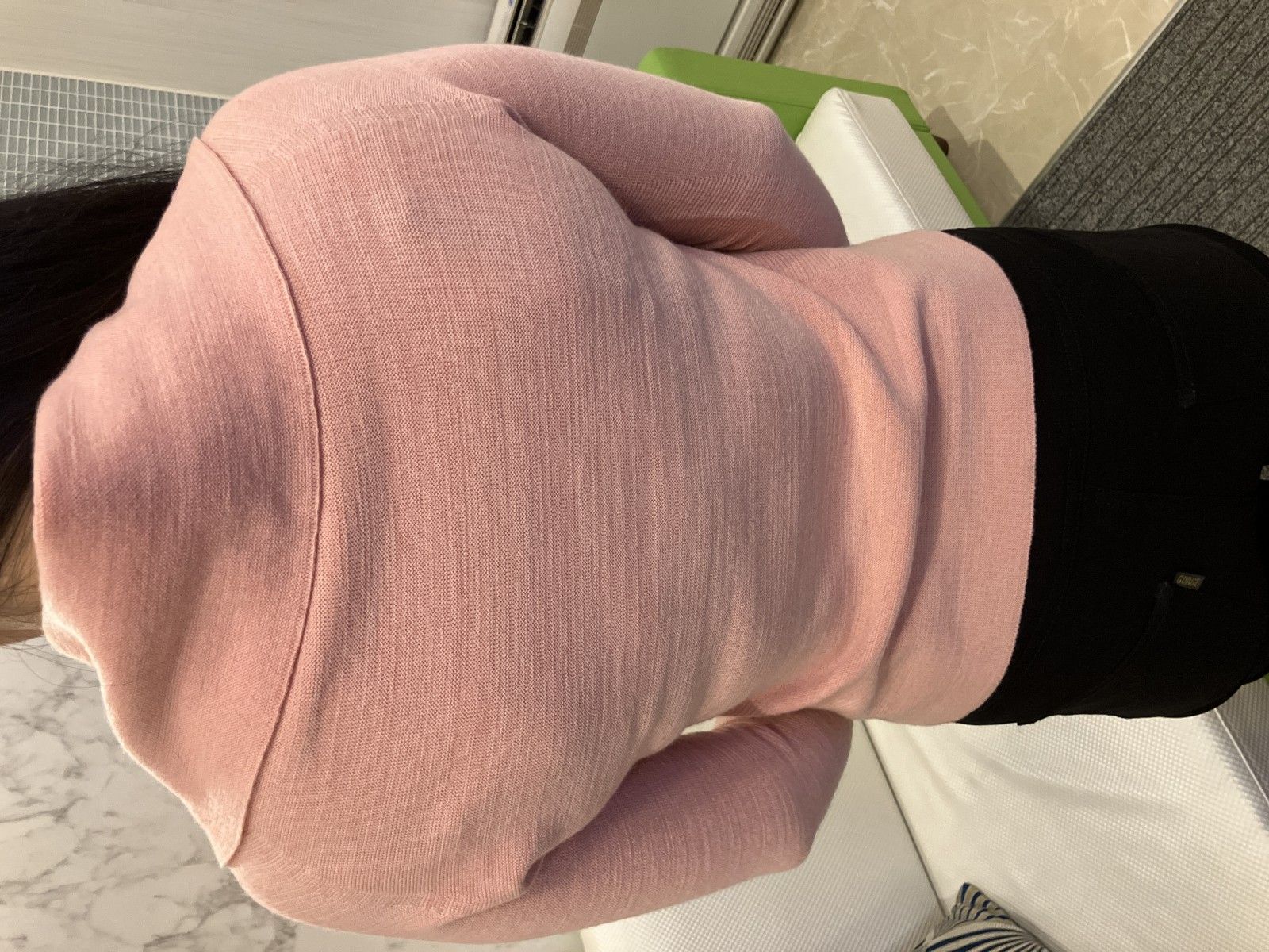ISSEY MIYAKE HAAT タートルネック ニット トップス サーモンピンク 日本製 サイズ2 ISSEY MIYAKE HAAT タートルネック ニット トップス サーモンピンク