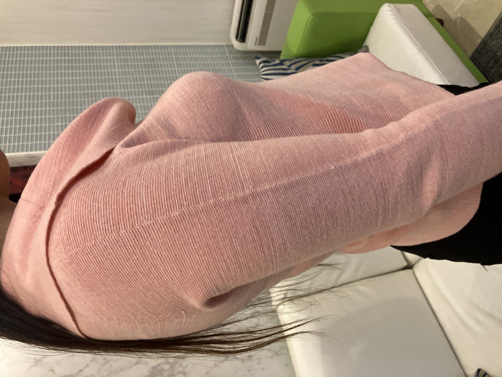 ISSEY MIYAKE HAAT タートルネック ニット トップス サーモンピンク