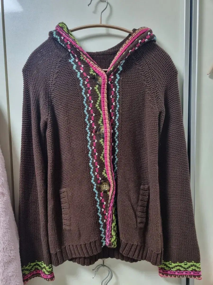 日本ブランド ブラウン チョコ味 ニット編み フードジップアップ 森ガール はぐみ シュシュルン 蒼井 優