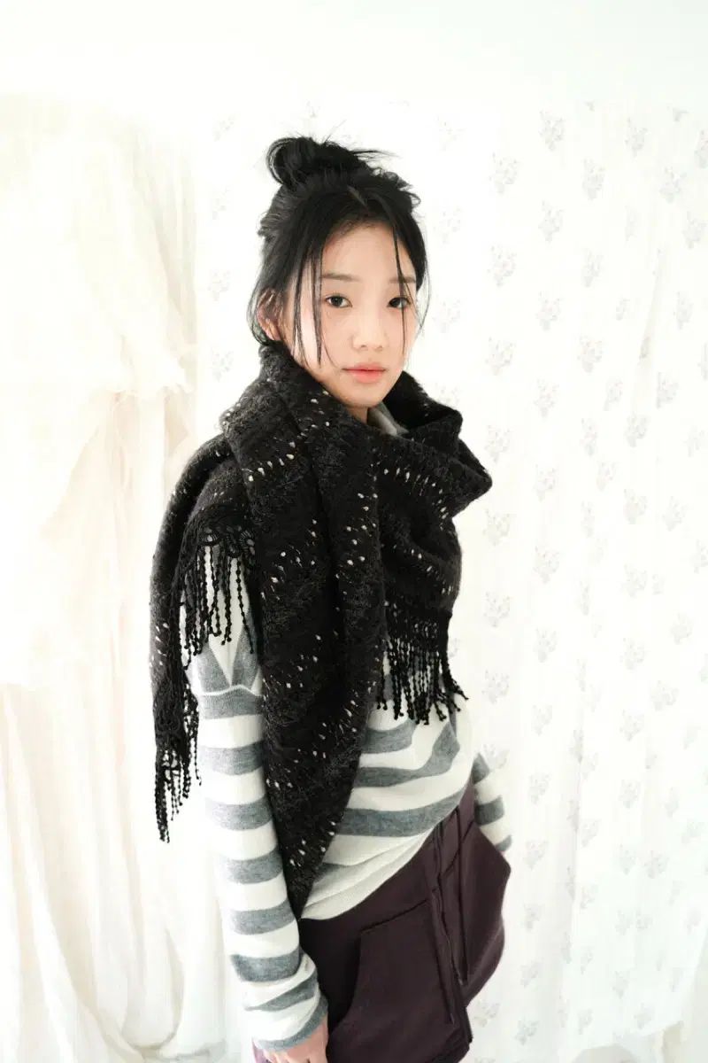 IN 羊IN下ウールケープマフラー cape muffler