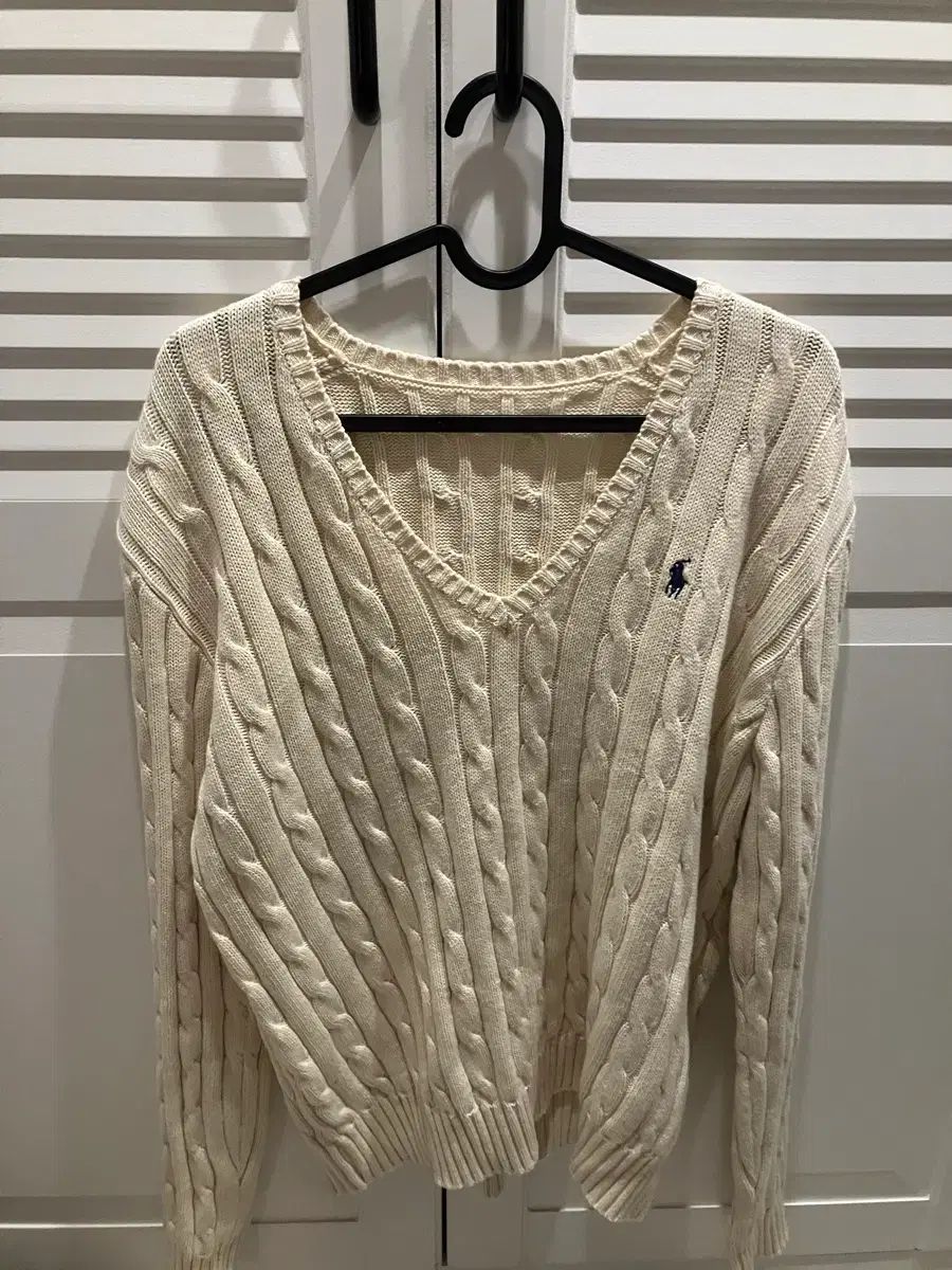 ポロ ラルフローレン ケーブル ニット アイボリー
