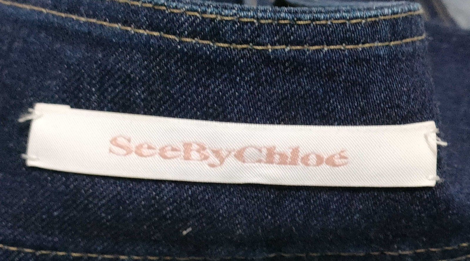 SEE BY CHLOÉ インディゴ デニム スカート フロントボタン レディース SEE BY CHLOÉ インディゴ デニム スカート フロントボタン レディース