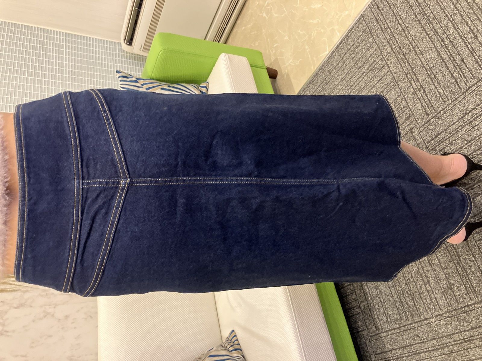 SEE BY CHLOÉ インディゴ デニム スカート フロントボタン レディース