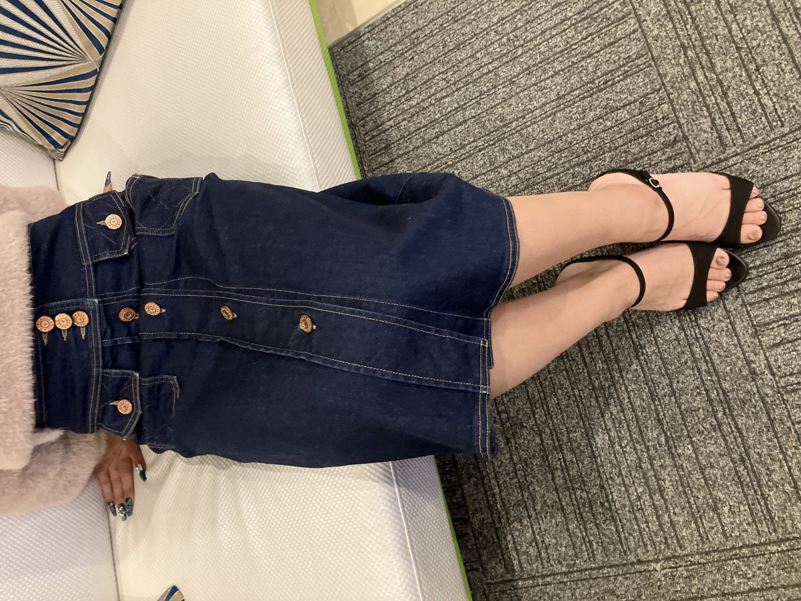 SEE BY CHLOÉ インディゴ デニム スカート フロントボタン レディース SEE BY CHLOÉ インディゴ デニム スカート フロントボタン レディース