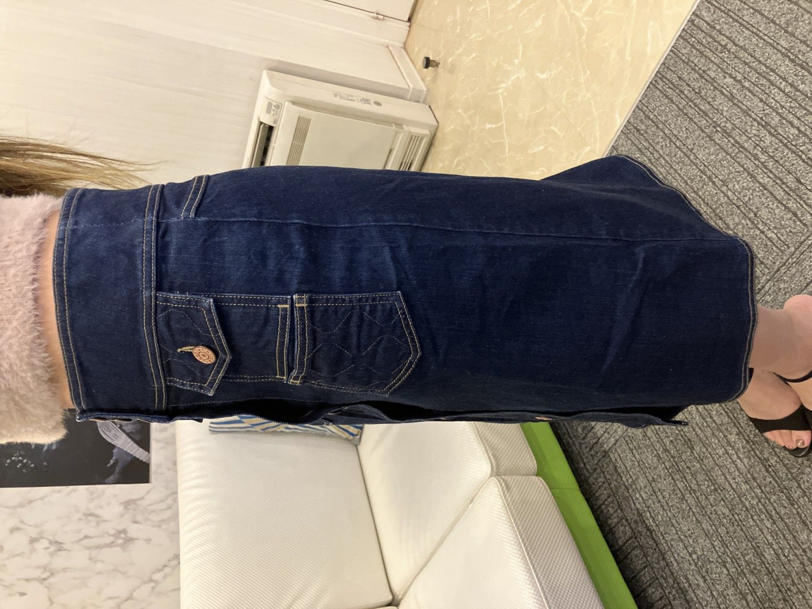 SEE BY CHLOÉ インディゴ デニム スカート フロントボタン レディース