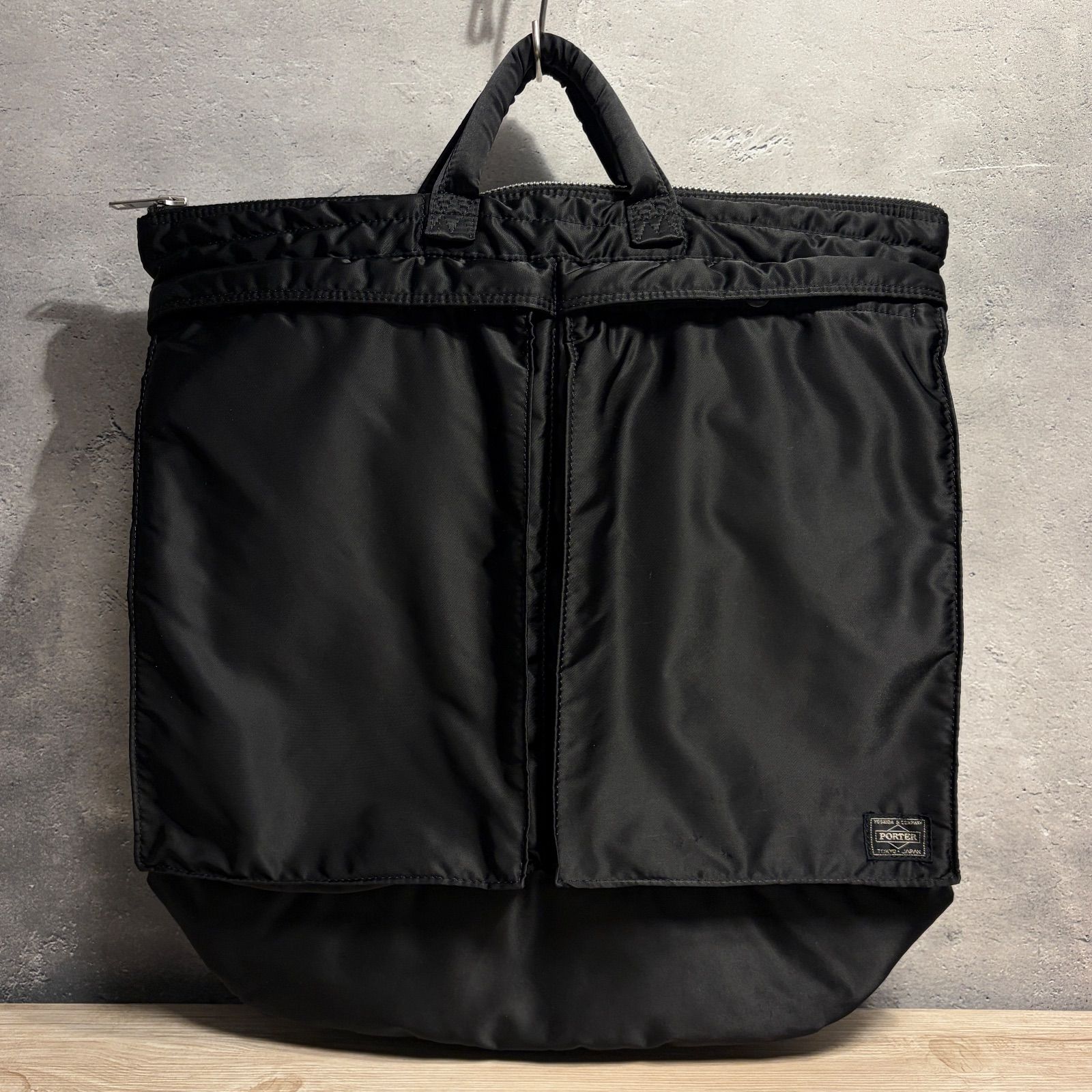 ✨PORTER タンカー ヘルメットバッグ ブラック✨ショルダー付 2WAY 大