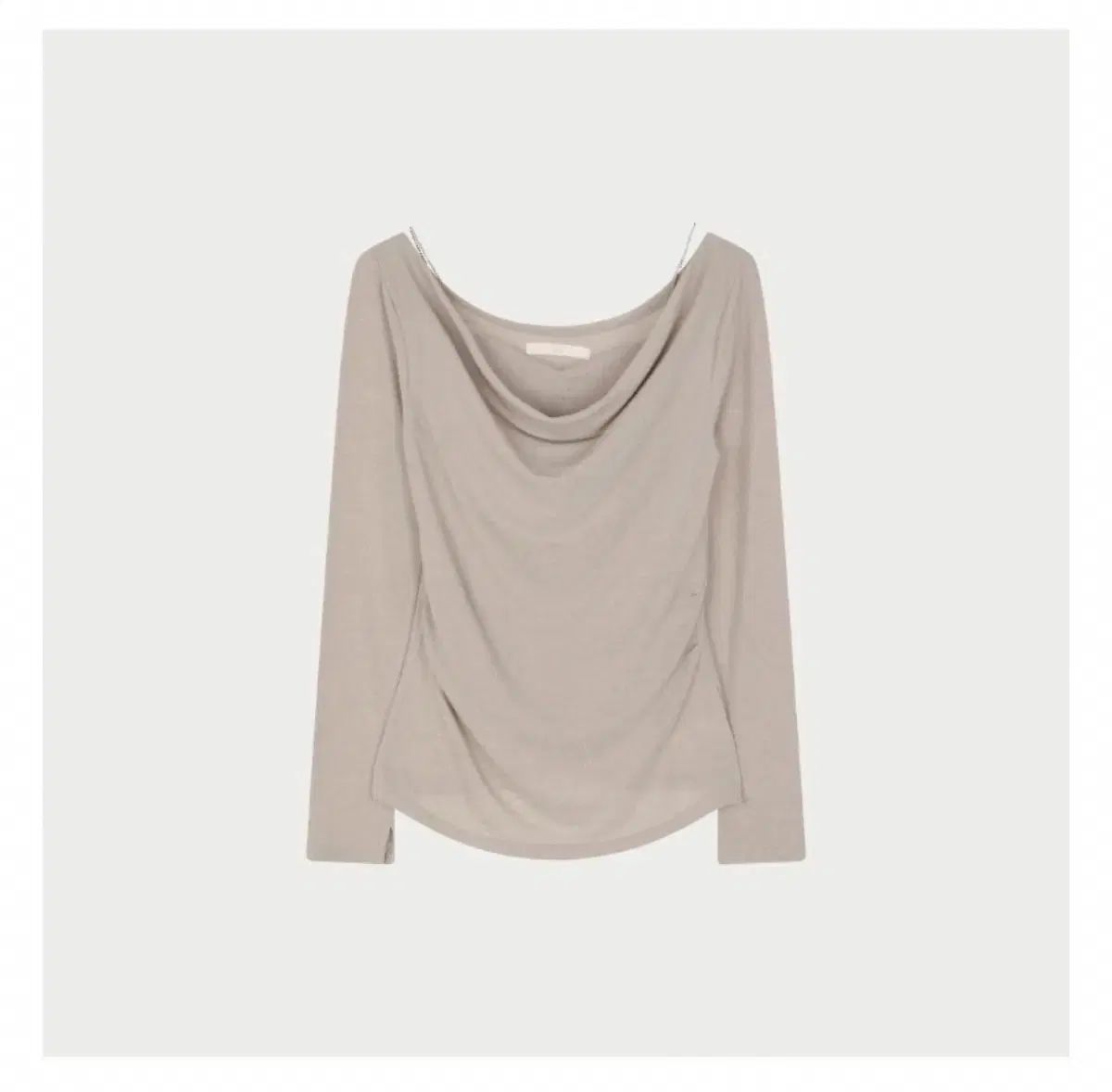 Uネック シャーリングTシャツ モカブラウン