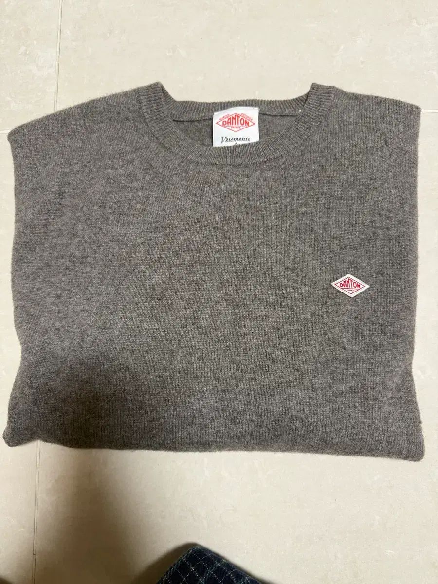 DANTON ダントン ブラウン ウールニット