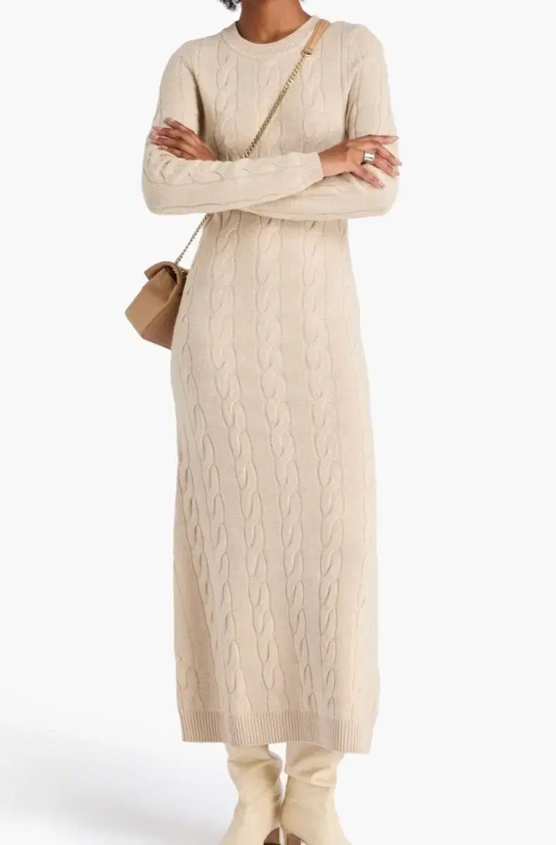 サンドロ Sandro ケーブルニット マキシドレス 36