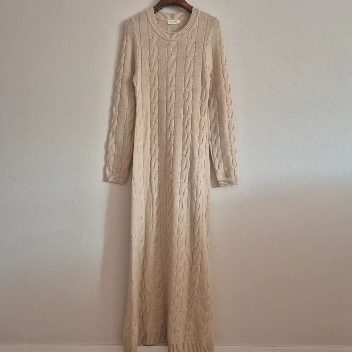 サンドロ Sandro ケーブルニット マキシドレス 36