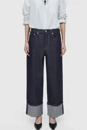 COS コス ターンアップ 生デニム パンツ 25 サイズ